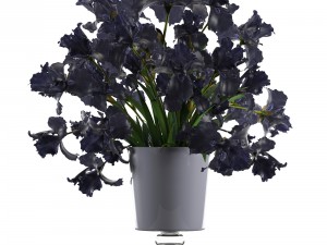 bouquet of black flowers Modello 3D