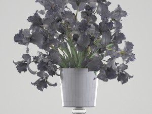 bouquet of black flowers Modello 3D