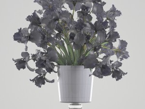 bouquet of black flowers Modello 3D