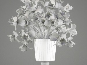 bouquet of black flowers Modello 3D