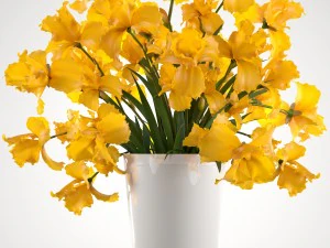 buqu&ecirc; de flores amarelas Modelo 3D