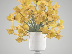 buqu&ecirc; de flores amarelas Modelo 3D