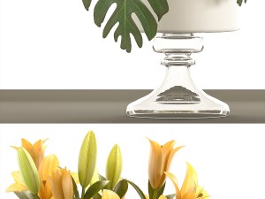 bouquet of yellow flowers 3D Model