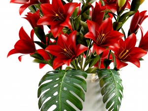 bouquet of red flowers Modèle 3D