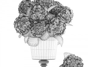 bouquet of white hydrangea 3D मॉडल