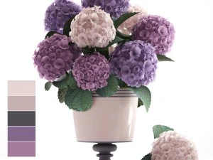 アジサイの花束 3Dモデル