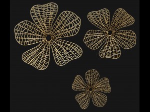 gold wall art sculpture 3D Model