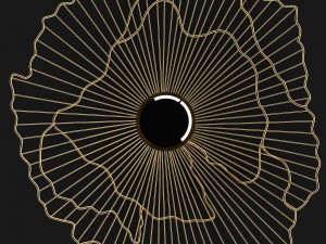 gold wall art sculpture 3D Model