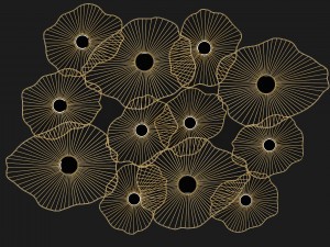 gold wall art sculpture 3D Model