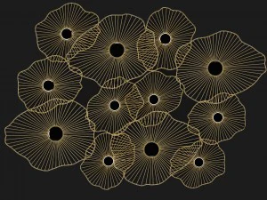 gold wall art sculpture 3D Model