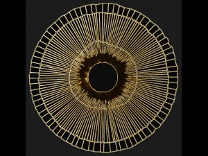 gold wall art sculpture 3D Model