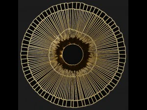 gold wall art sculpture 3D Model