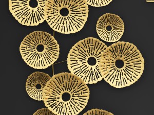 gold wall art sculpture 3D Модель