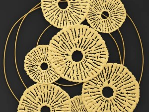 gold wall art sculpture 3D Model