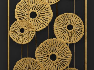 gold wall art sculpture 3D Модель