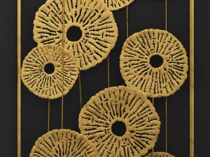 gold wall art sculpture 3D Model