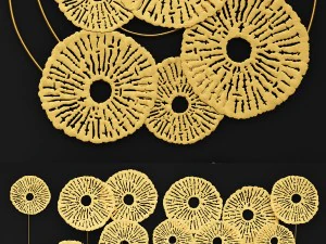 gold wall art sculpture 3D Model