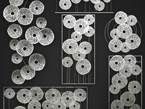 silver wall art sculpture 3D Model