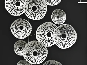 silver wall art sculpture 3D Model