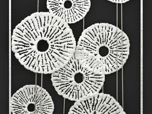 silver wall art sculpture 3D Model