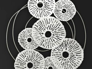silver wall art sculpture 3D Model