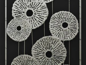 silver wall art sculpture 3D Model