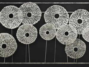 silver wall art sculpture 3D Model