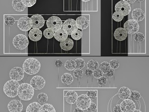 silver wall art sculpture Modèle 3D
