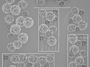 silver wall art sculpture 3D Model