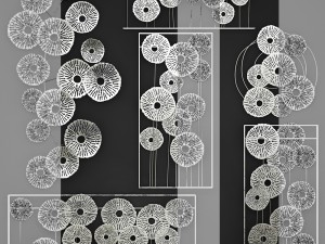 silver wall art sculpture Modèle 3D