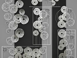 silver wall art sculpture 3D Model