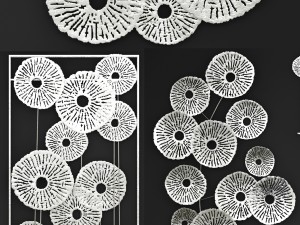 silver wall art sculpture Modèle 3D