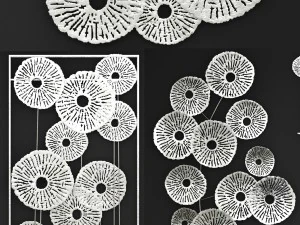silver wall art sculpture 3D Model