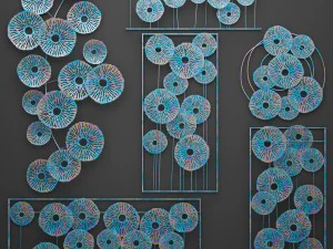 sculpture d'art mural patinée Modèle 3D