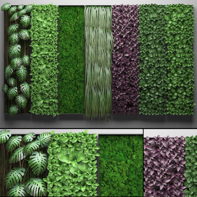 vertical gardening collection 3D मॉडल .c4d .max .obj .3ds .fbx .stl .blend 