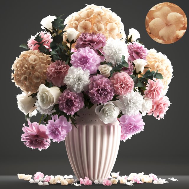 bouquet of spring flowers 3D मॉडल .c4d .max .obj .3ds .fbx .stl .blend 
