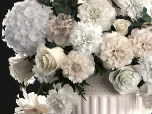 bouquet of wthite flowers 3D Model