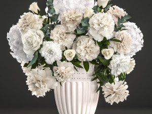 bouquet of wthite flowers 3D मॉडल