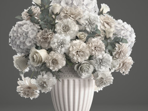 bouquet of wthite flowers 3D मॉडल