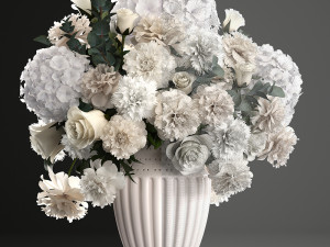 bouquet of wthite flowers 3D मॉडल