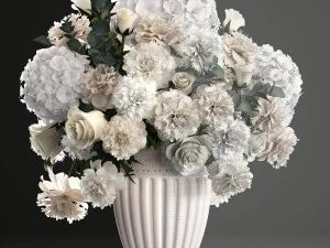 bouquet of wthite flowers 3D Model