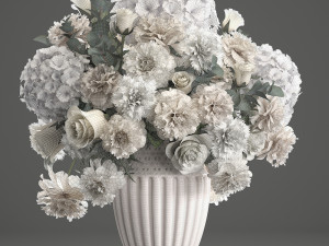 bouquet of wthite flowers 3D मॉडल