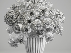 bouquet of wthite flowers 3D मॉडल