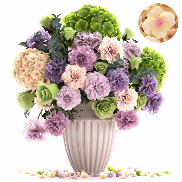 bouquet of spring flowers 3D मॉडल .c4d .max .obj .3ds .fbx .stl .blend 