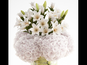 decorative bouquet of flowers 3D Модель