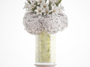 decorative bouquet of flowers 3D Модель