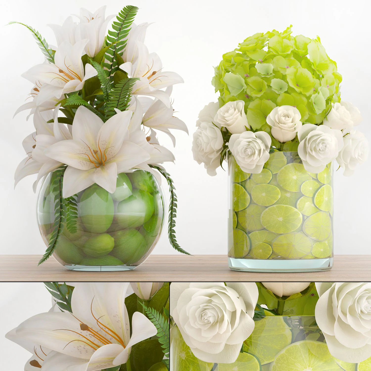 decorative bouquet of flowers 3D Model .c4d .max .obj .3ds .fbx .stl .blend 