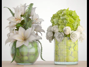 decorative bouquet of flowers 3D Model