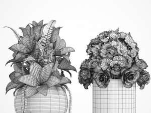 decorative bouquet of flowers Modelo 3D