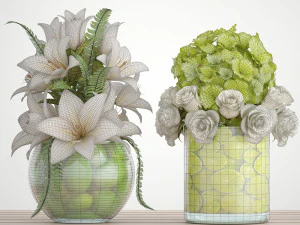 decorative bouquet of flowers 3D Model
